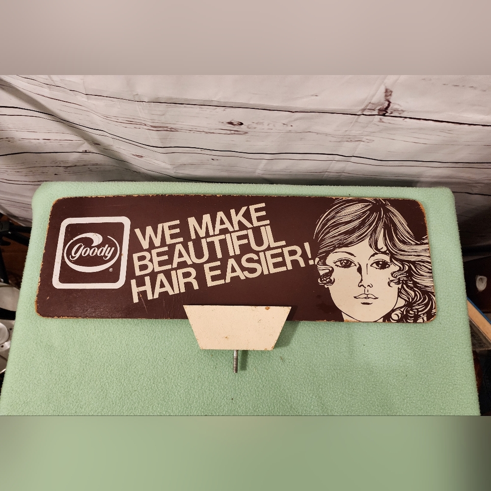 Vintage Advertisement Ad Shelf Topper Goody Hair Ad